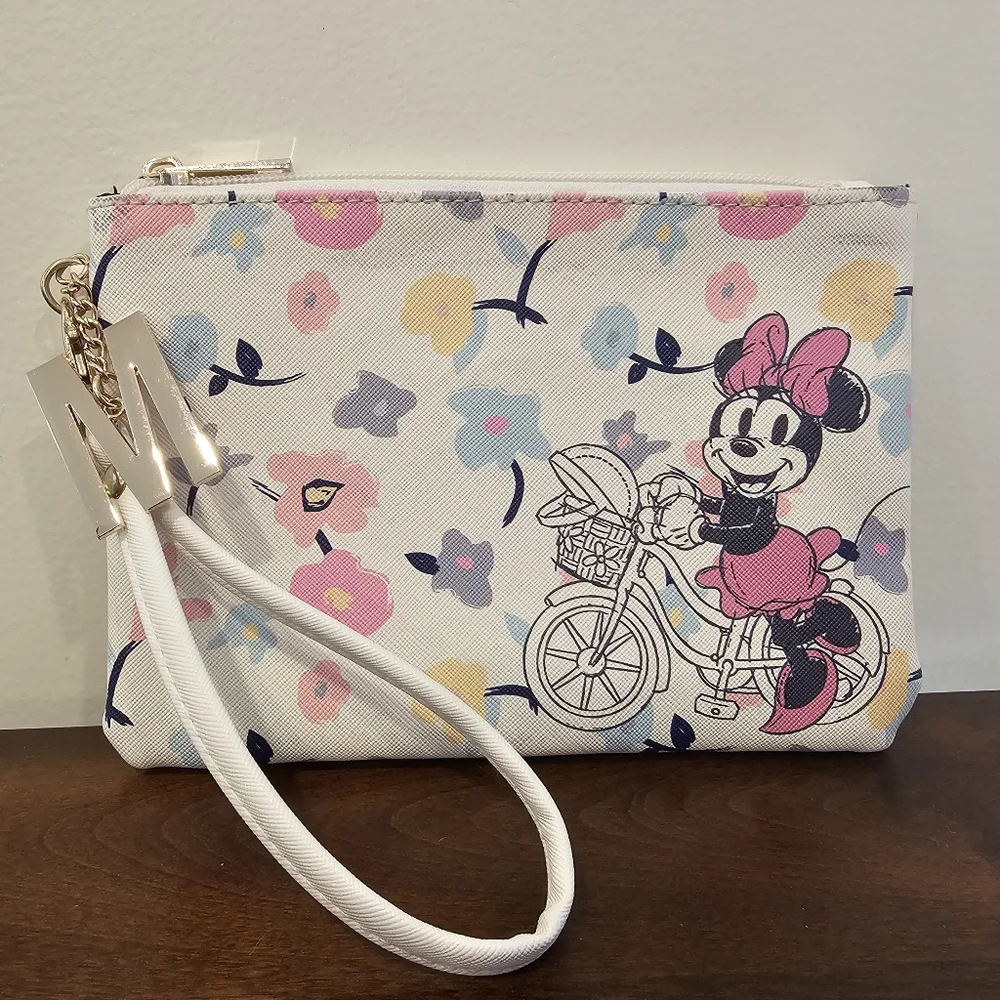 Floral Disney Minnie Mouse Wristlet - Picture 1 of 11
